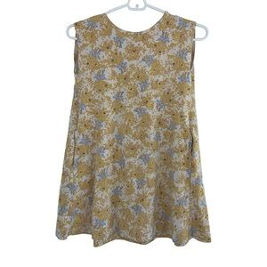 Uniqlo Kids Floral Bow Sleeveless Tunic Dress With Pockets